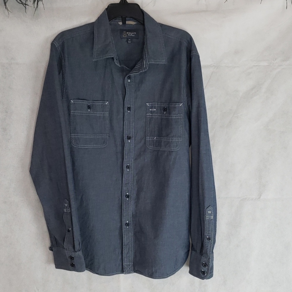 Mens WALLIN & BROS long sleeve button up shirt M